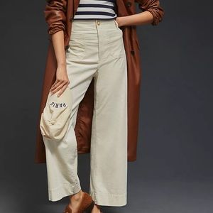 Anthropologie The Colette Cropped Wide-Leg Corduroy Pants